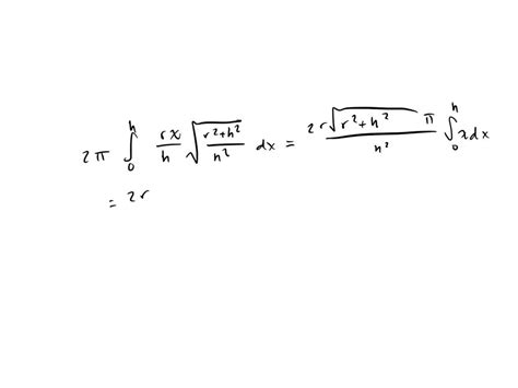 The lateral (side) surface area of a cone of height h and base radius r should be πr √(r^2+h^2 ...