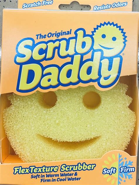 THE ORIGINAL Scrub Daddy Non-Scratch FlexTexture Dish Sponge YELLOW Smiley Face - Walmart.com