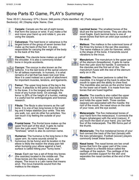 SOLUTION: Skeleton anatomy viewer game all parts - Studypool