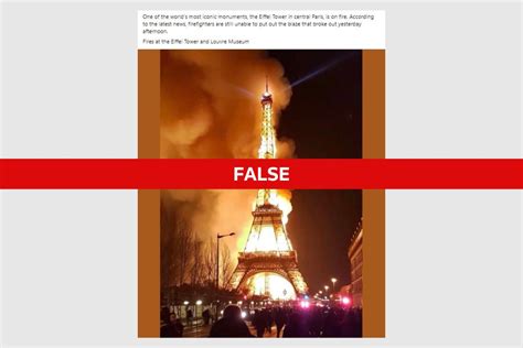 Eiffel tower fire: Fake photo shows Paris iconic landmark ablaze | Reuters