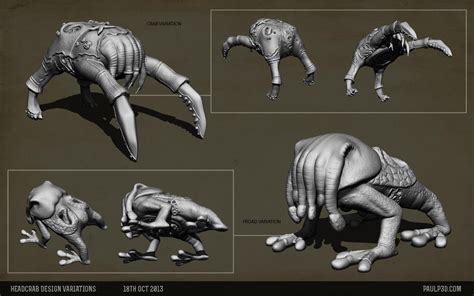 Headcrab Design Sculpts by Paulp3D on DeviantArt