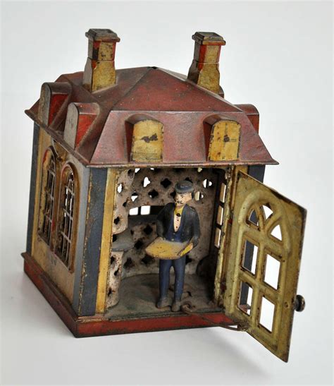 Cast Iron Mechanical "Novelty Bank, " American Late 19th Century For Sale at 1stDibs