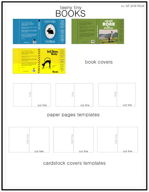 oil and blue: TEENY TINY MINI BOOKS TEMPLATE - free printable