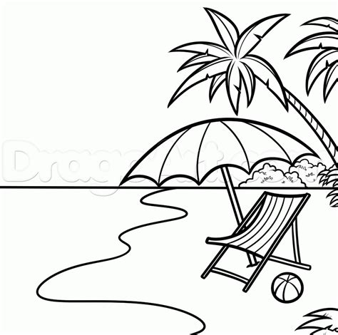 beach umbrella coloring pages - Google Search | Beach scene painting, Beach drawing, Beach scene ...