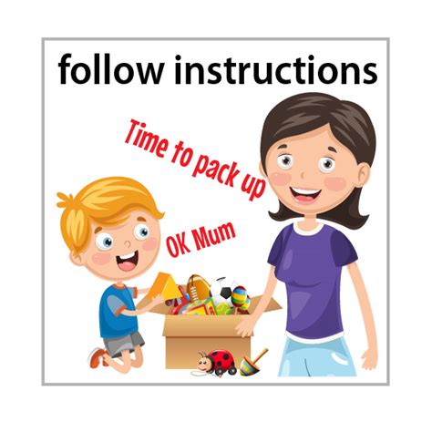 follow instructions – boy | Mission Magnets - visual routine system