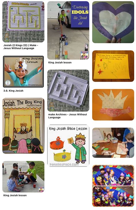 King Josiah - Craft - SundaySchoolist