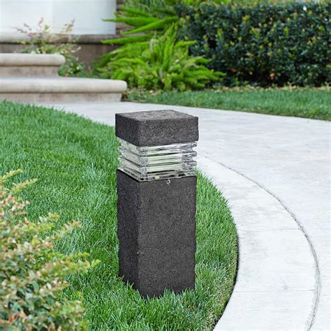 Bollard Stone Finish Low Voltage LED Landscape Path Light - #2X406 | Lamps Plus