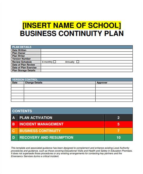 10+ Business Continuity Plan Templates - PDF, Word