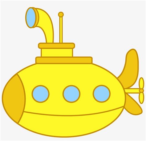 Cute Yellow Submarine - Yellow Submarine Clip Art Transparent PNG ...