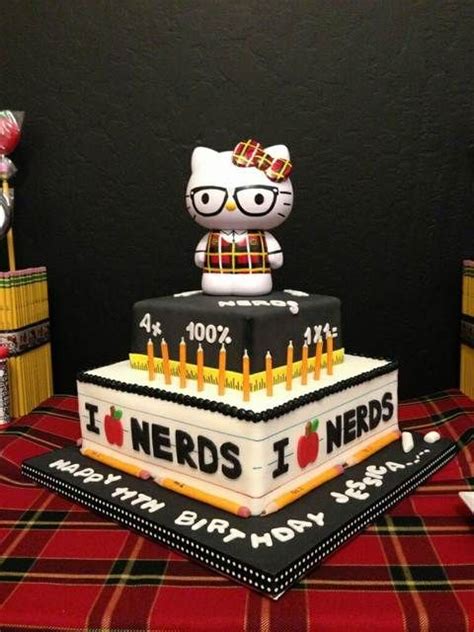 Hello Kitty Nerd Birthday Party Ideas | Photo 3 of 43 | Hello kitty cake, Nerd birthday, Hello ...