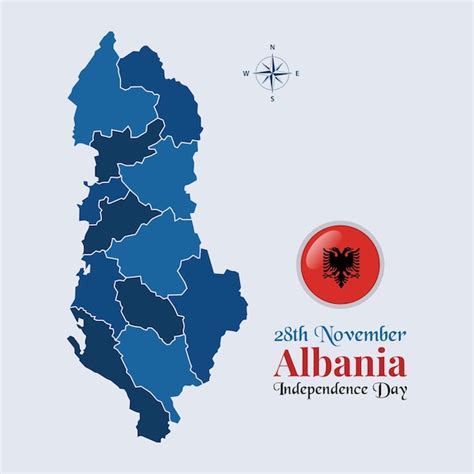 Premium Vector | Albania map with flag albania flag map