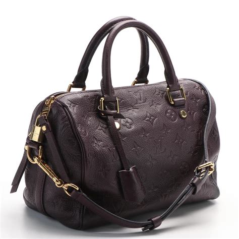 Louis Vuitton Speedy 25 Bandouliere in Purple Monogram Empreinte Leather | EBTH