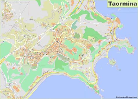 Detailed Map of Taormina - Ontheworldmap.com