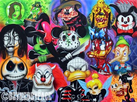 Disney Horror Characters Painting - Creepbay