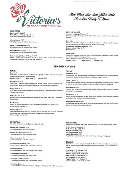 victoria's mexican food menu - Raymon Yoo