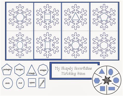 Snowflake Shapes - Classroom Freebies