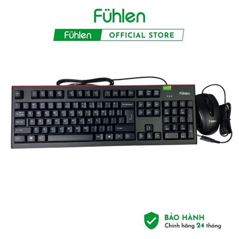 Combo bộ bàn phím Fuhlen L500S và chuột Fuhlen L102 có dây chính hãng Fuhlen-Hàng chính hãng bảo ...