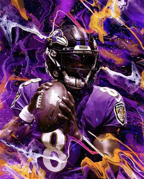 Lamar Jackson | Ravens football, Nfl football wallpaper, Nfl football art