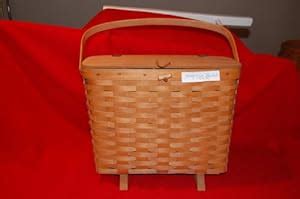 Amazon.com: Longaberger Magazine Basket with wooden lid and fabric liner: Home & Kitchen