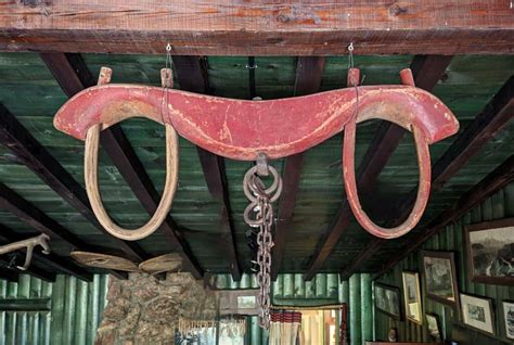 Lot # 629 Antique Oxen Yoke Double Solid Wood Painted Red 42"L x 19 ...