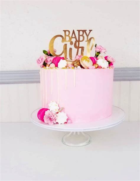 Girly Baby Shower Cakes / It S A Girl Baby Shower Cake And Virtual Baby Shower The Sugar Coated ...