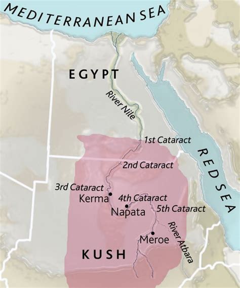 Kush Kingdom Map - Buy Map of Kush Kingdom - The history and origins of the kingdom of kush ...