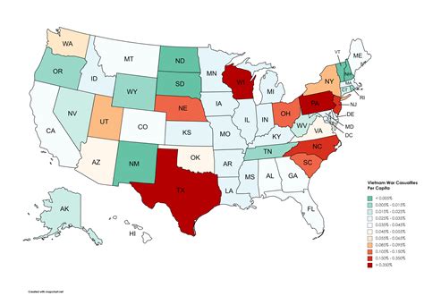 Vietnam War Casualties Per Cpaita : r/MapPorn