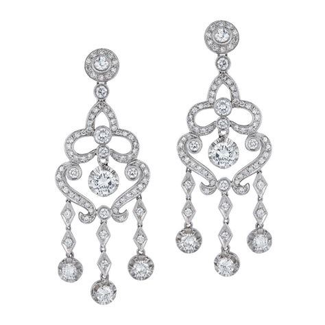 Diamond Chandelier Earrings For Sale at 1stDibs