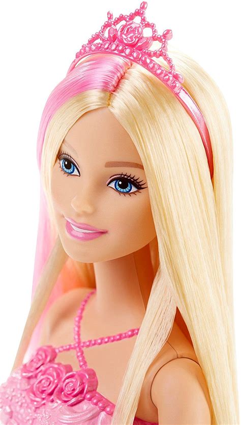 Amazon.com: Barbie Princess Doll with Styling Beads in Her Pink-Streaked Hair: Toys & Games