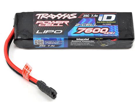 Traxxas 2S "Power Cell" 25C LiPo Battery w/iD Traxxas Connector (7.4V/7600mAh) [TRA2869X] | Cars ...