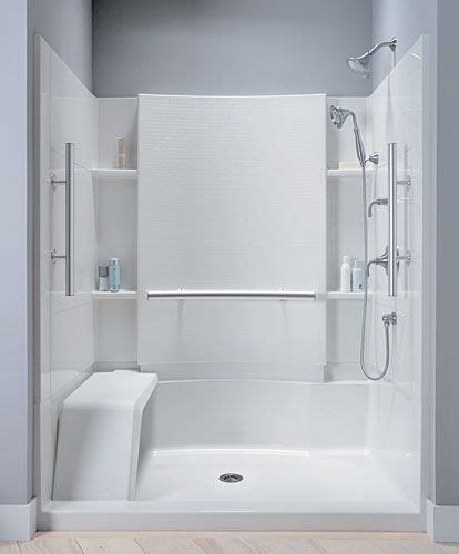 Sterling Shower Base With Seat / Sterling Ensemble 60 W X 32 D White ...