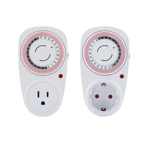 24 Hours Mechanical Timer Power Outlet Plug Socket Durable Indoor ...