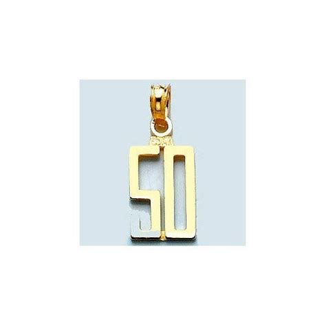 Amazon.com: 14k Gold Number 50 Pendant In Block Style: Million Charms: Jewelry Number 50, Gold ...