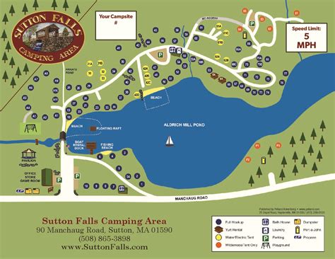 Sutton Falls site-map – Sutton Falls Campgrounds