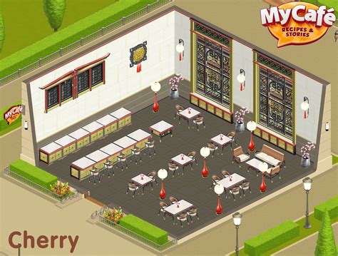 Cherry, Chinese Style, My Cafe Game #mycafe #mycafegame | Cafe design, Cafe style, Cafe