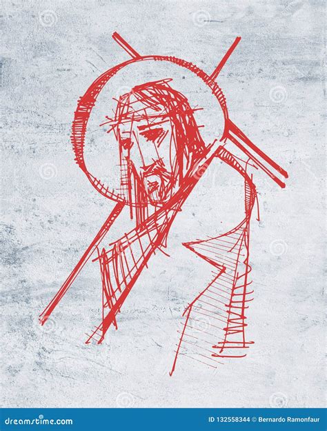 Jesus Christ at His Passion Illustration Stock Illustration ...