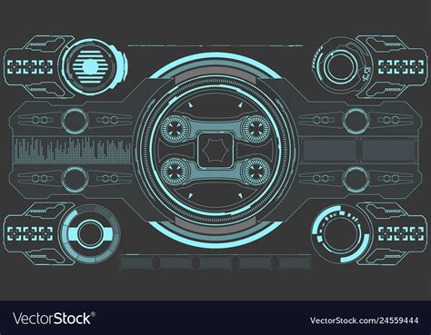 Sci-fi futuristic glowing hud display vitrual Vector Image