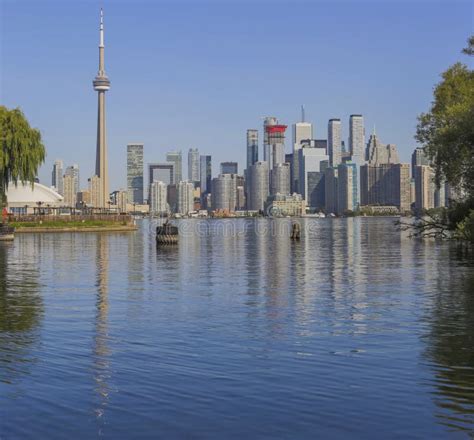 Toronto`s Skyline Over Lake Ontario Stock Photo - Image of business ...