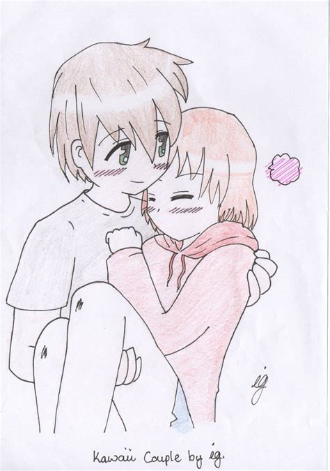 View 24 Easy Cute Anime Couple Drawings In Pencil - fronttrendbook