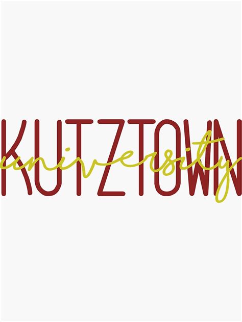 "Kutztown University" Sticker for Sale by Brogers211 | Redbubble