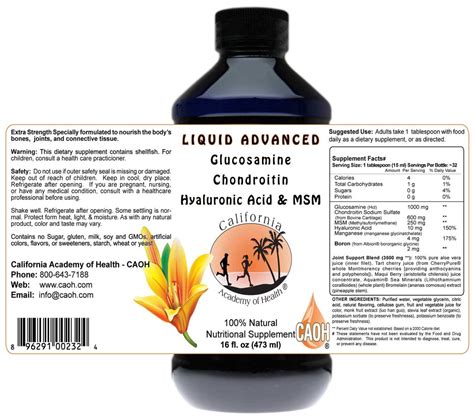 Liquid Glucosamine and Chondroitin 16 Oz - Etsy