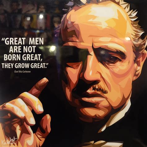 Don Vito Corleone Poster Plaque "Great men.." - Infamous Inspiration