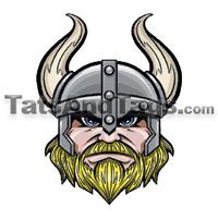 Viking / Norseman Temporary Tattoo | Mascot Designs by Custom Tags