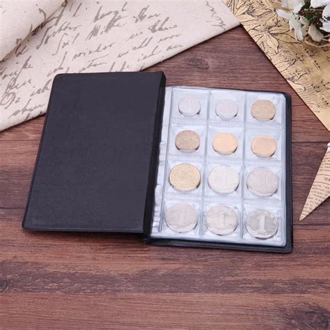 Coin Album Books 10 Pages 120 Pockets PU World Coin Album Book Case Collection Storage ...