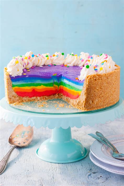 Rainbow Cheesecake Recipe is No Bake and Gelatin Free - Eating Richly