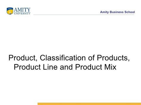 Classification Of Product