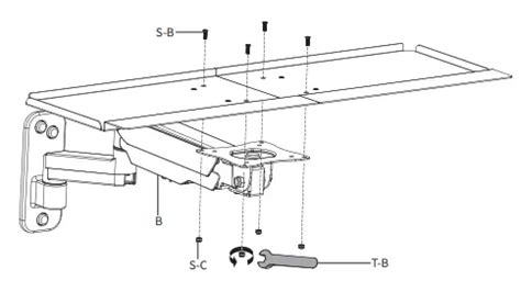 V I V O MOUNT-VWKB1 Single Monitor Wall Mount Keyboard Tray Wall Mount Instruction Manual