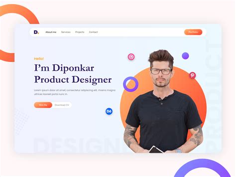Designer Portfolio Website UI by Dip 🔥 on Dribbble