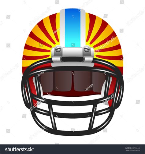 Football Helmet Stripes Stock Vector (Royalty Free) 157032446 ...