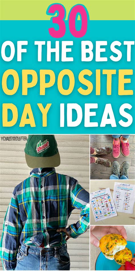 Opposite day ideas – Artofit